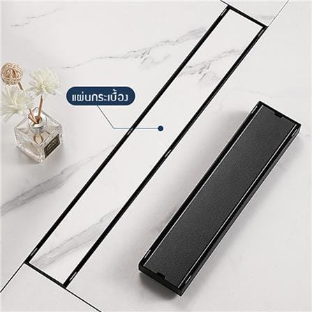 รางน้ำทิ้ง CASSA CL0187 40 ซม. สีดำ_2