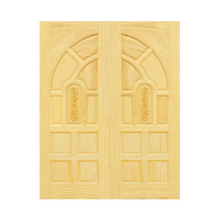 ประตูไม้สน บานคู่ ไม่เจาะลูกบิด D2D ECO PINE - 555 80x200 ซม. สีธรรมชาติ_0
