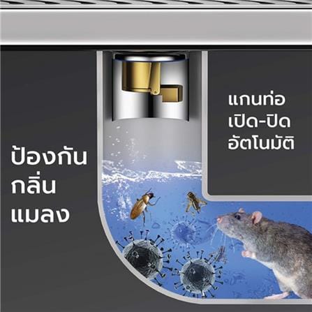 รางน้ำทิ้ง CASSA CL0122 20 ซม. สีเงิน_2