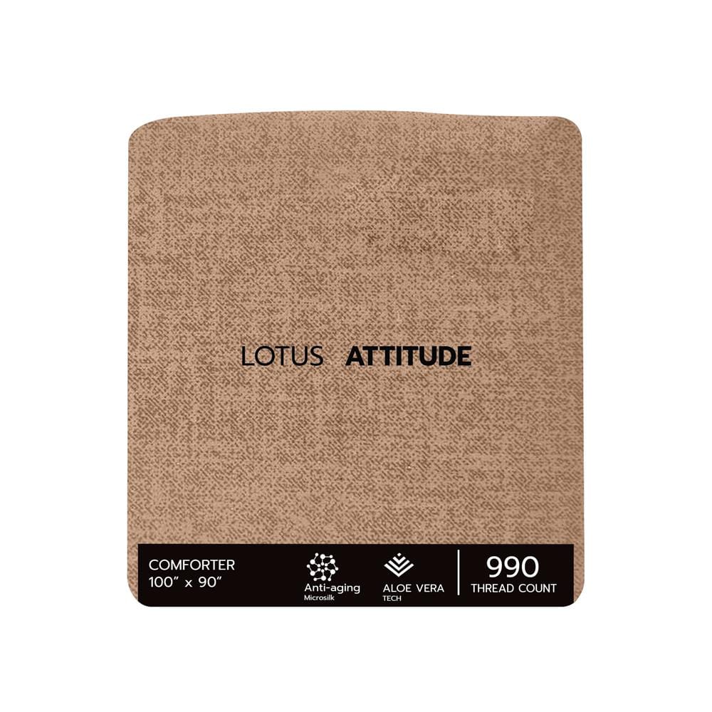 ชุดผ้าปูที่นอน 6 ฟุต 6 ชิ้น LOTUS ATTITUDE ELEMENTS สี ALMOND