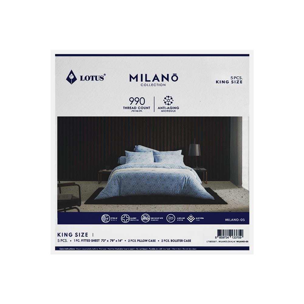 ชุดผ้าปูที่นอน 6 ฟุต 5 ชิ้น LOTUS MILANO 05(S24)