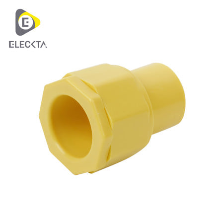 ข้อต่อเข้ากล่อง ELECKTA 3/8 นิ้ว สีเหลือง (แพ็ก 10 ชิ้น)_0
