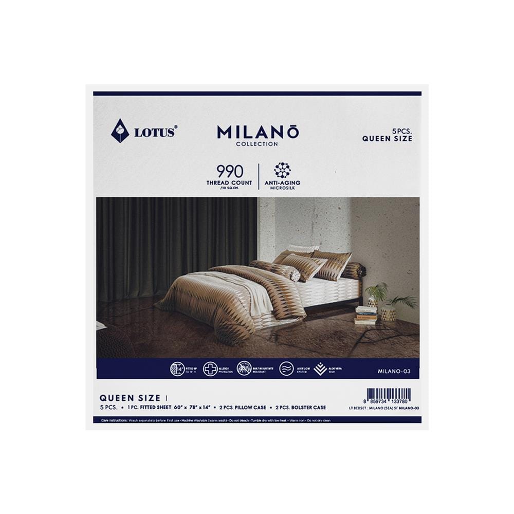 ชุดผ้าปูที่นอน 5 ฟุต 5 ชิ้น LOTUS MILANO 03(S24)