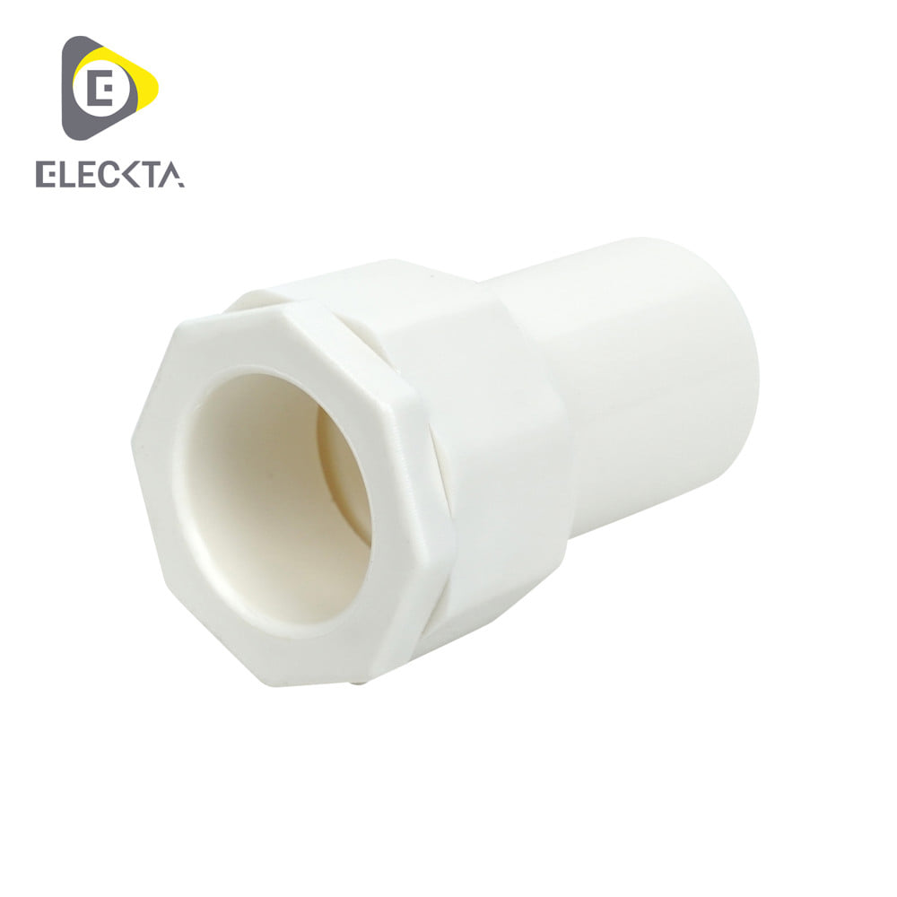 ข้อต่อเข้ากล่อง ELECKTA 20 มม. สีขาว (แพ็ก 10 ชิ้น)