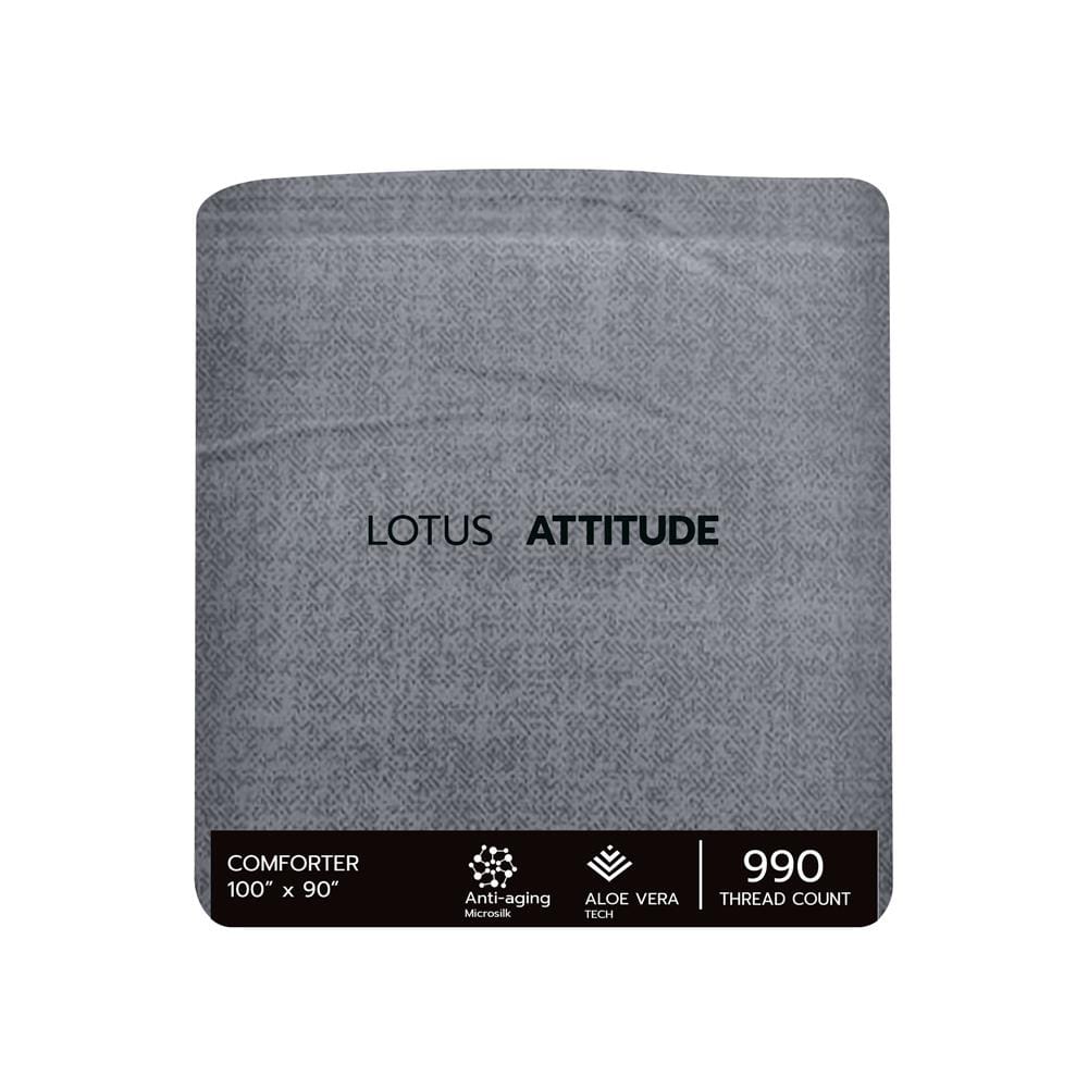 ชุดผ้าปูที่นอน 5 ฟุต 6 ชิ้น LOTUS ATTITUDE ELEMENTS สี GRANITE