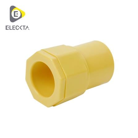 ข้อต่อเข้ากล่อง ELECKTA 1/2 นิ้ว สีเหลือง แพ็ก 10 ชิ้น_0