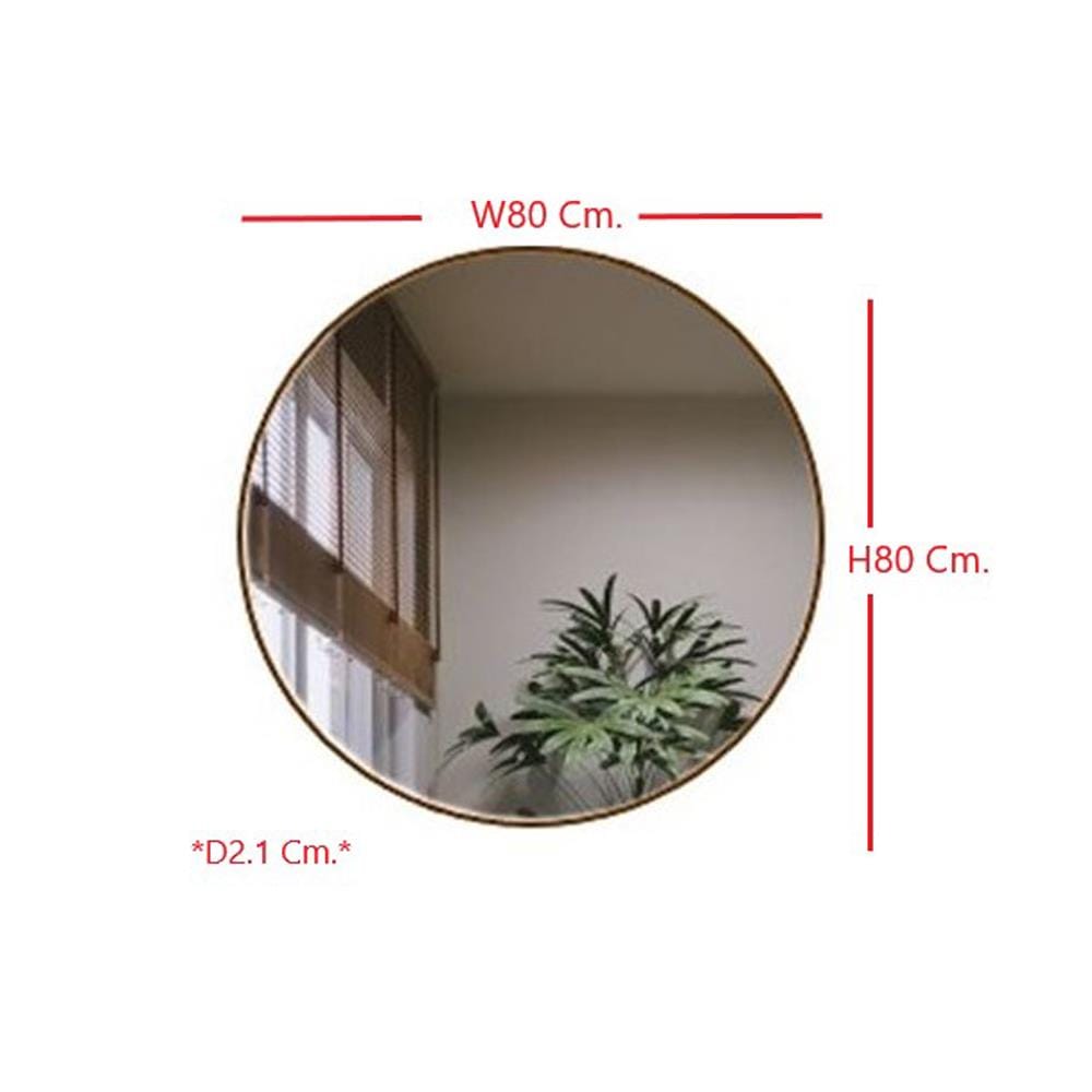 กระจกสำหรับตกแต่ง SB FURNITURE HAGI 19218228 80 ซม. สี MONACO OAK