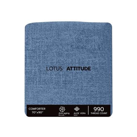 ชุดผ้าปูที่นอน 3.5 ฟุต 4 ชิ้น LOTUS ATTITUDE ELEMENTS สี BLUE MOON_5