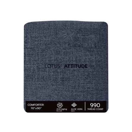 ชุดผ้าปูที่นอน 3.5 ฟุต 4 ชิ้น LOTUS ATTITUDE ELEMENTS สี INDIGO_5
