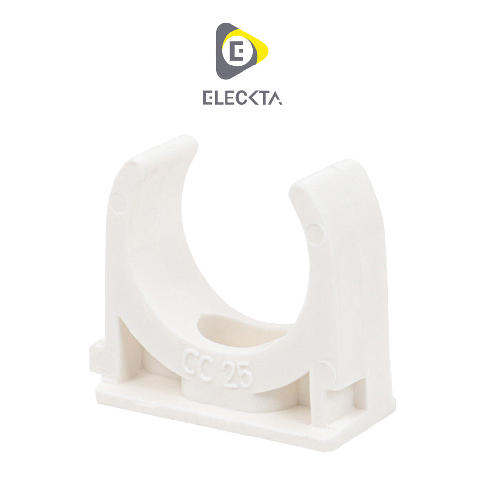 คลิปก้ามปู ELECKTA 25 มม. สีขาว (แพ็ก 10 ชิ้น)