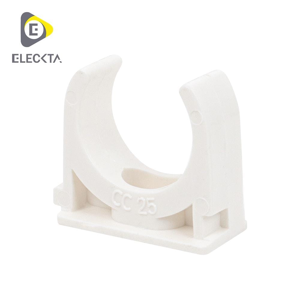 คลิปก้ามปู ELECKTA 25 มม. สีขาว แพ็ก 10 ชิ้น