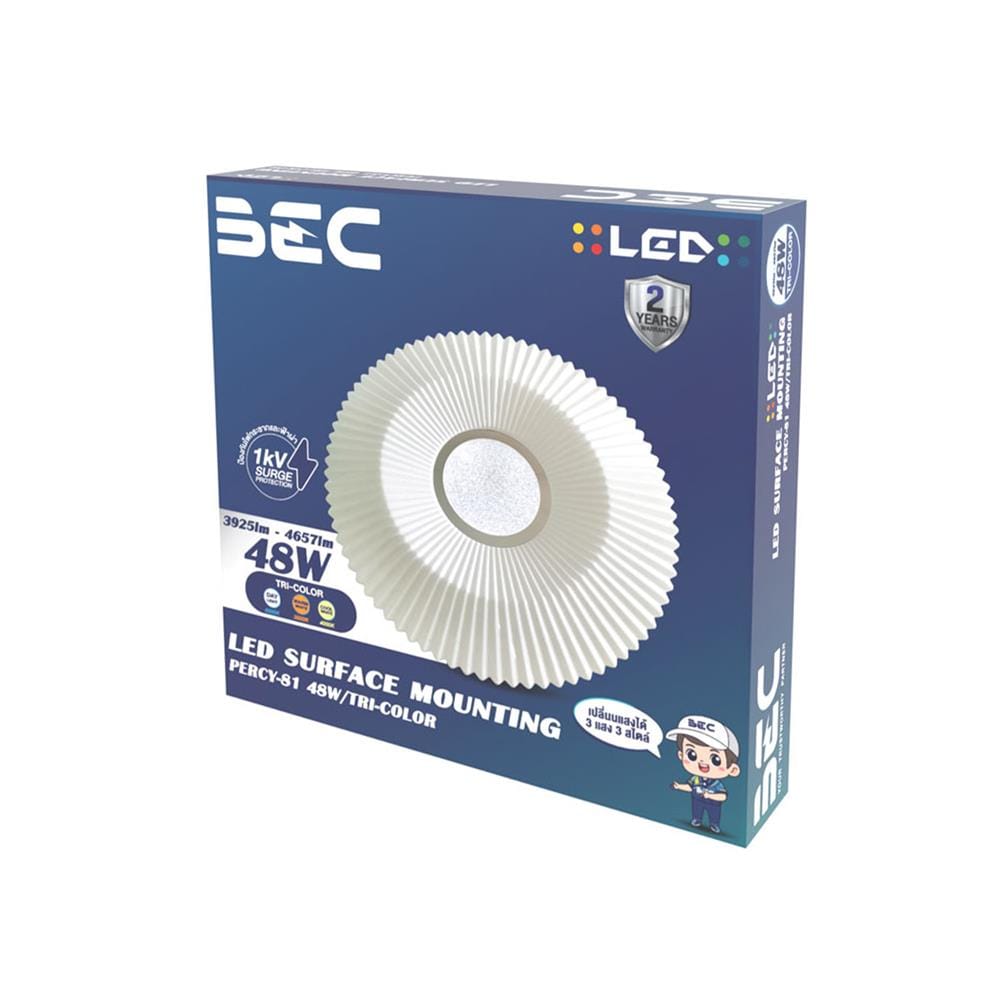 ไฟเพดาน LED BEC PERCY-81 48 วัตต์ DAYLIGHT/COOL WHITE/WARM WHITE 19 นิ้ว