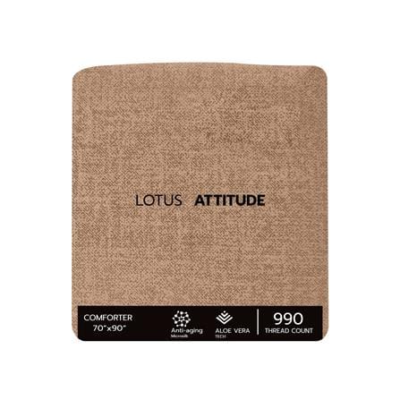ชุดผ้าปูที่นอน 3.5 ฟุต 4 ชิ้น LOTUS ATTITUDE ELEMENTS สี ALMOND_5