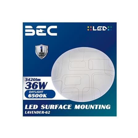 ไฟเพดาน LED BEC LAVENDER-62 15 นิ้ว 36 วัตต์ DAYLIGHT สีขาว_3