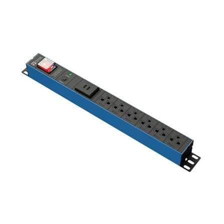 รางปลั๊กไฟ 6 ช่อง 2 USB 1 สวิตช์ POWERCONNEX PXC5PHTNS-TS06UB02 16 แอมป์ 3 ม. สีน้ำเงิน_1