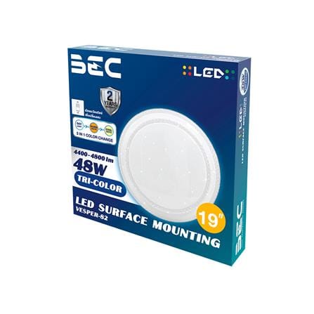 ไฟเพดาน LED BEC VESPER-82 19 นิ้ว 48 วัตต์ DAYLIGHT/COOL WHITE/WARM WHITE สีขาว_3