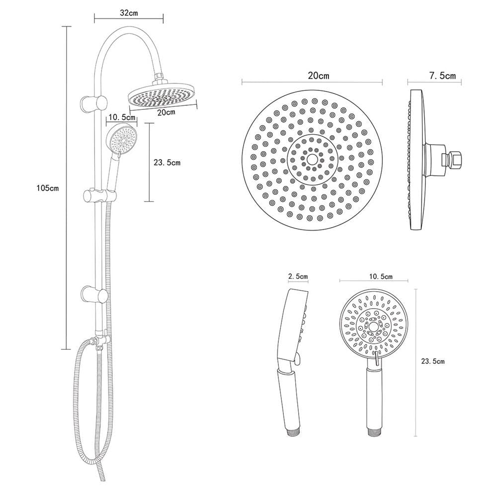 ฝักบัว RAIN SHOWER เดี่ยว RASLAND RA F631-F2222