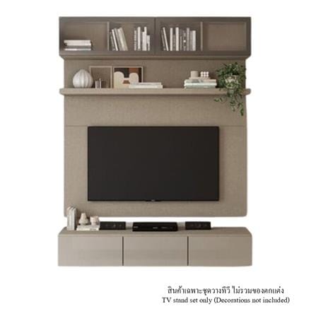 ชุดตู้วางทีวี SB BUILT IN WISEST 19236677 180 ซม. สี ALMOND BEIGE_0