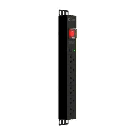 รางปลั๊กไฟ 6 ช่อง 1 สวิตช์ POWERCONNEX PXC5PHTTS-TS06-B 16 แอมป์ 3 ม. สีดำ_0