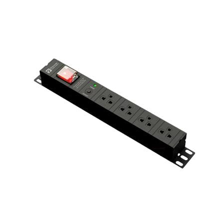 รางปลั๊กไฟ 6 ช่อง 1 สวิตช์ POWERCONNEX PXC5PHTTS-TS06-B 16 แอมป์ 3 ม. สีดำ_1