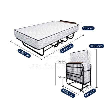 เตียงพับพร้อม TOPPER THAIBULL SST-SP02 108x199x55 ซม._9