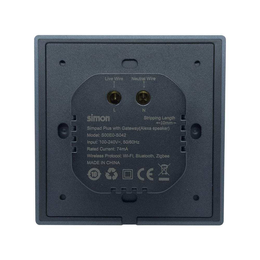 สวิตช์ไฟอัจฉริยะ SIMON SIMI7-SIMPAD-IOT-BL สีดำ