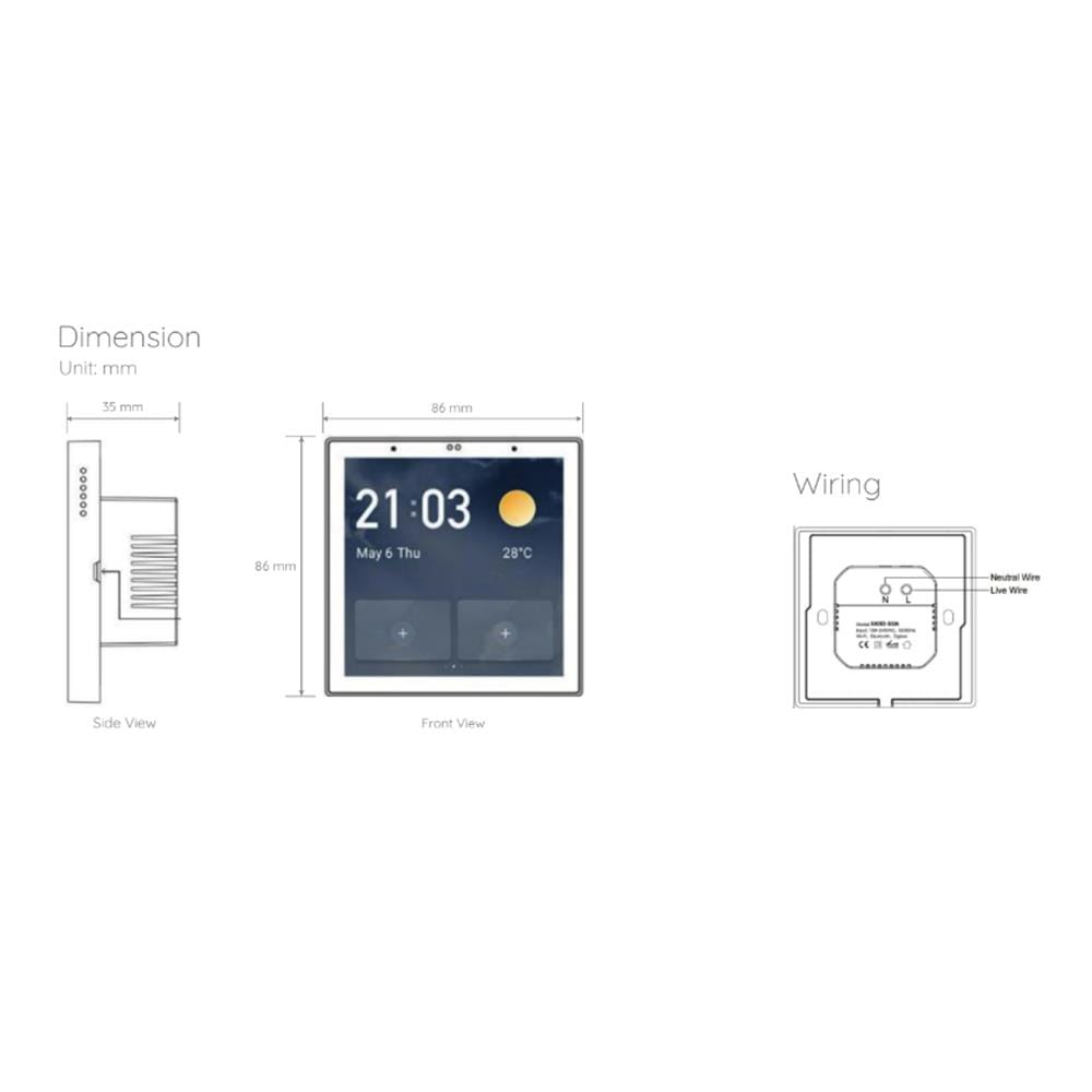 สวิตช์ไฟอัจฉริยะ SIMON SIMI7-SIMPAD-IOT-BL สีดำ
