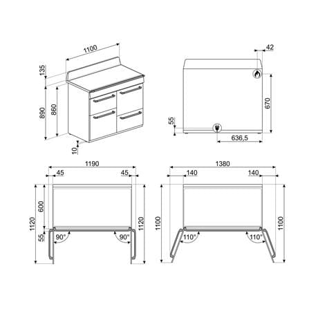 เตาปรุงอาหารแก๊ส SMEG TR4110BL1_9