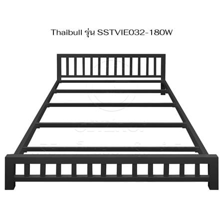 เตียงเหล็ก 6 ฟุต THAIBULL SSTVIE032-180W สีดำ_3