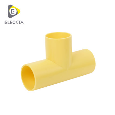 ข้อต่อ 3 ทาง ELECKTA 3/4 นิ้ว สีเหลือง (แพ็ก 4 ชิ้น)_0