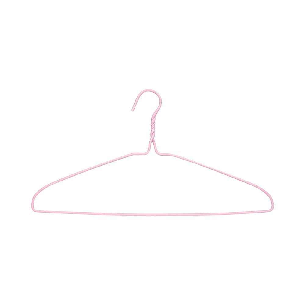 ไม้แขวนเสื้อเคลือบ PLIM CURVE สีชมพู (แพ็ก 10 ชิ้น)