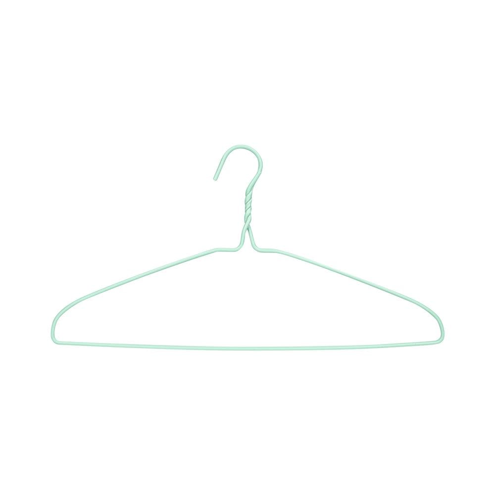 ไม้แขวนเสื้อเคลือบ PLIM CURVE สีเขียว (แพ็ก 10 ชิ้น)
