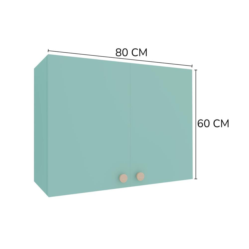 ตู้แขวนคู่ MJ DOT 80x60 ซม. สี PASTEL MINT