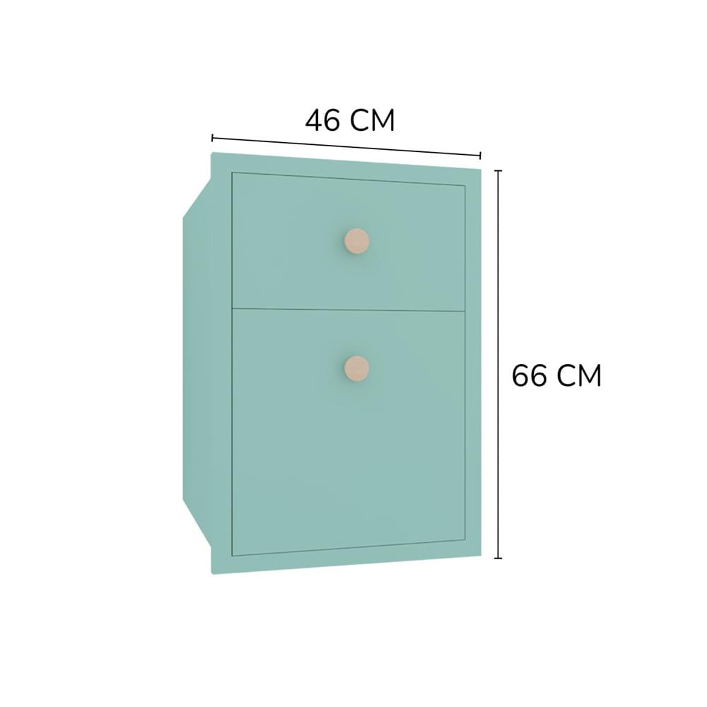 ตู้ลิ้นชัก MJ DOT 46x66 ซม. สี PASTEL MINT