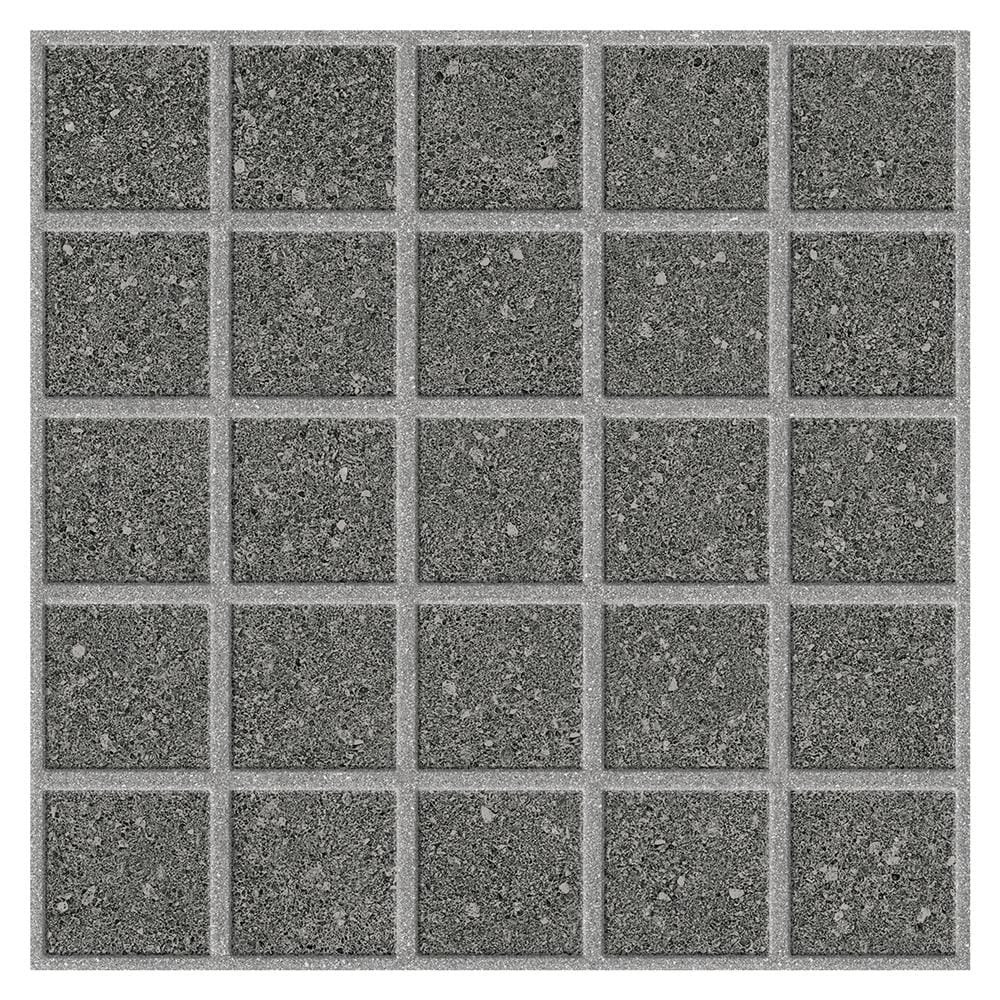 กระเบื้องพื้นพอร์ซเลน  40x40 ซม. TARA โมเว่น เทาเข้ม A 0.96 ตร.ม.