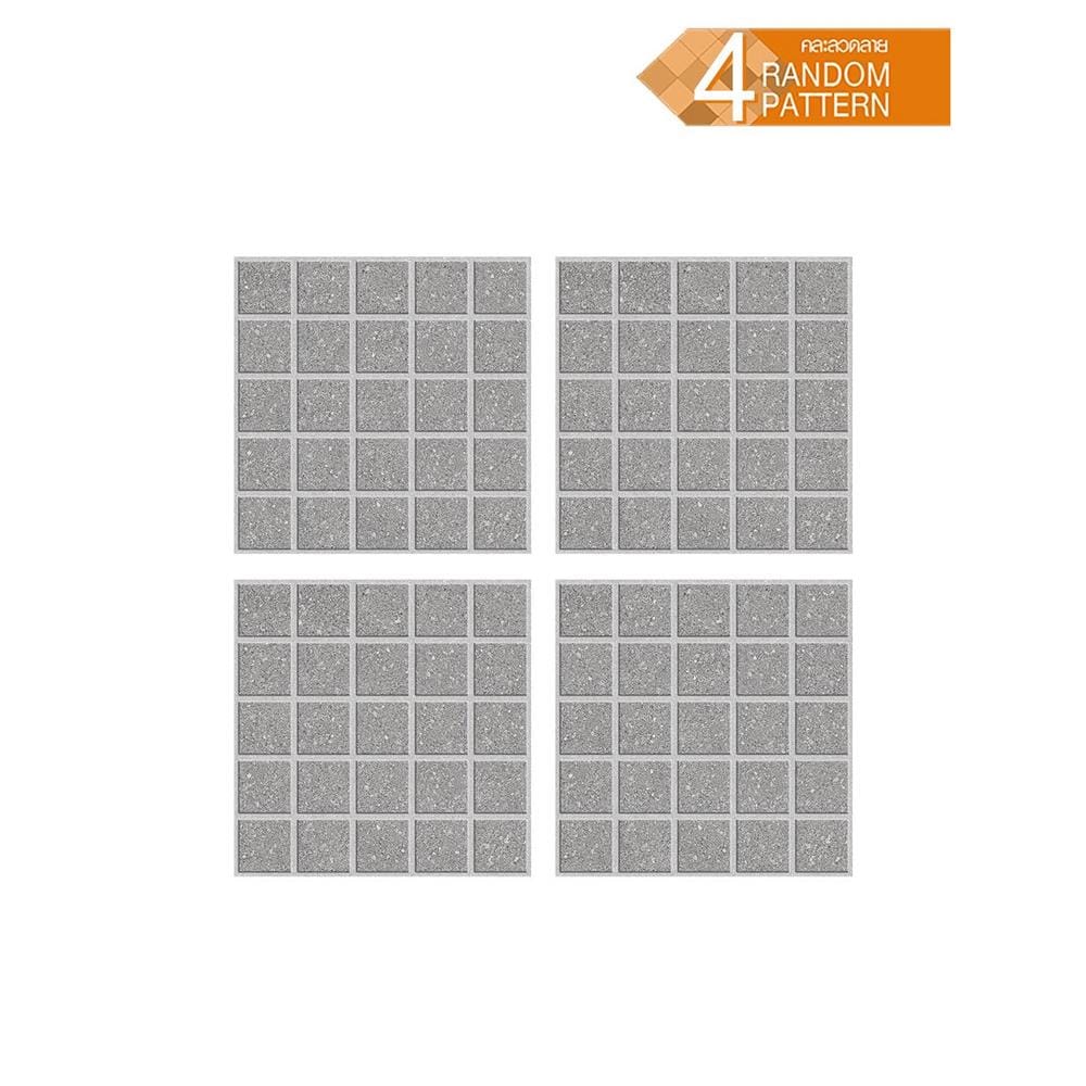 กระเบื้องพื้นพอร์ซเลน  40x40 ซม. TARA โมเว่น เทาอ่อน A 0.96 ตร.ม.