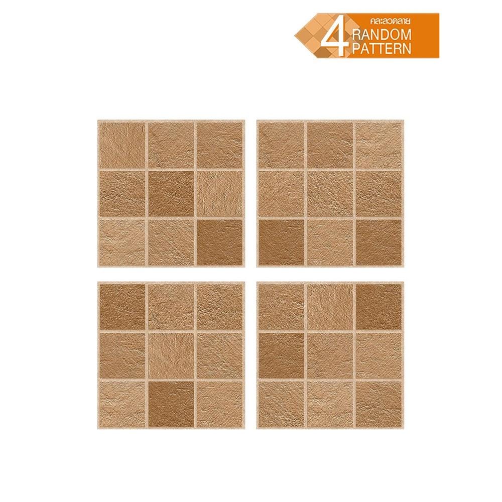 กระเบื้องพื้นพอร์ซเลน  40x40 ซม. TARA เวนเจอร์ น้ำตาล A 0.96 ตร.ม.