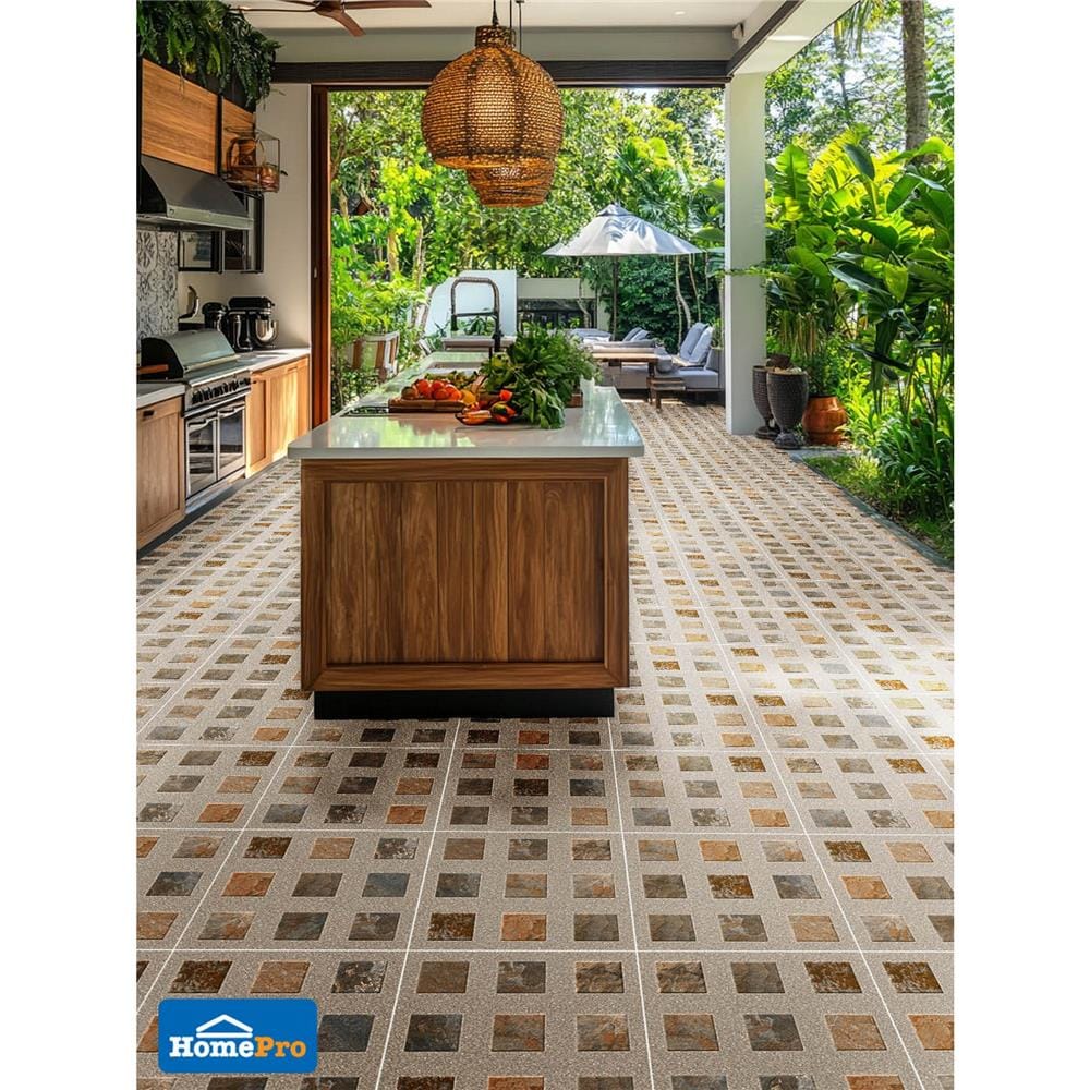 กระเบื้องพื้นพอร์ซเลน  40x40 ซม. TARA อาร์เน่ น้ำตาล (AF) A 0.96 ตร.ม.