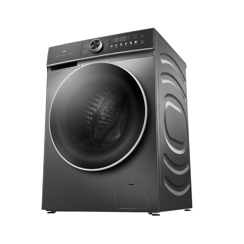 เครื่องซักอบผ้าฝาหน้า TCL WT890PWDS 10/7 กก. 1200 RPM อินเวอร์เตอร์ สีเทา