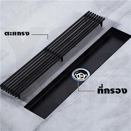 รางน้ำทิ้ง CASSA CL0242 100 ซม. สีดำ_3
