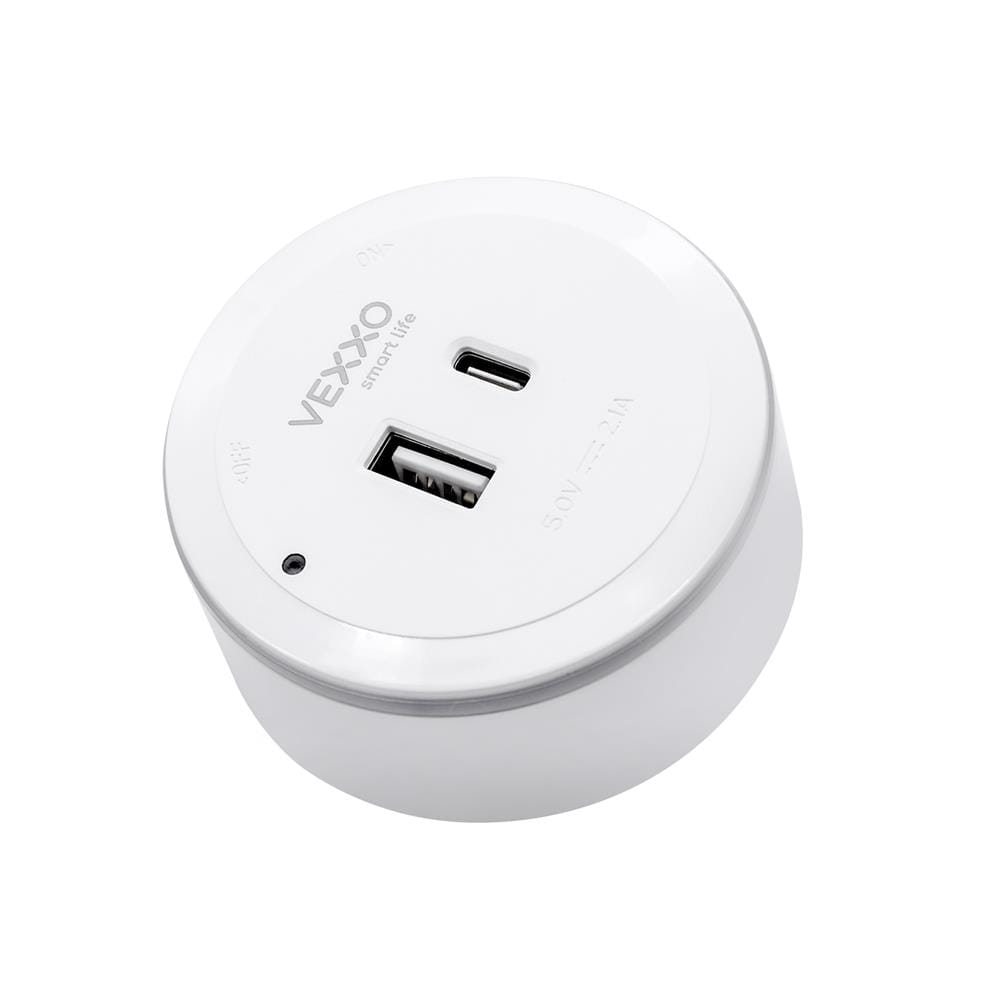 เต้ารับไร้สาย VEXXO USB TYPE A/C APB-0020 10 วัตต์ สีขาว