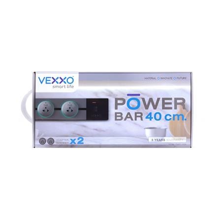 รางปลั๊กไฟแบบเลื่อนได้ VEXXO PWB1-4200 40 ซม. สีเทา_3
