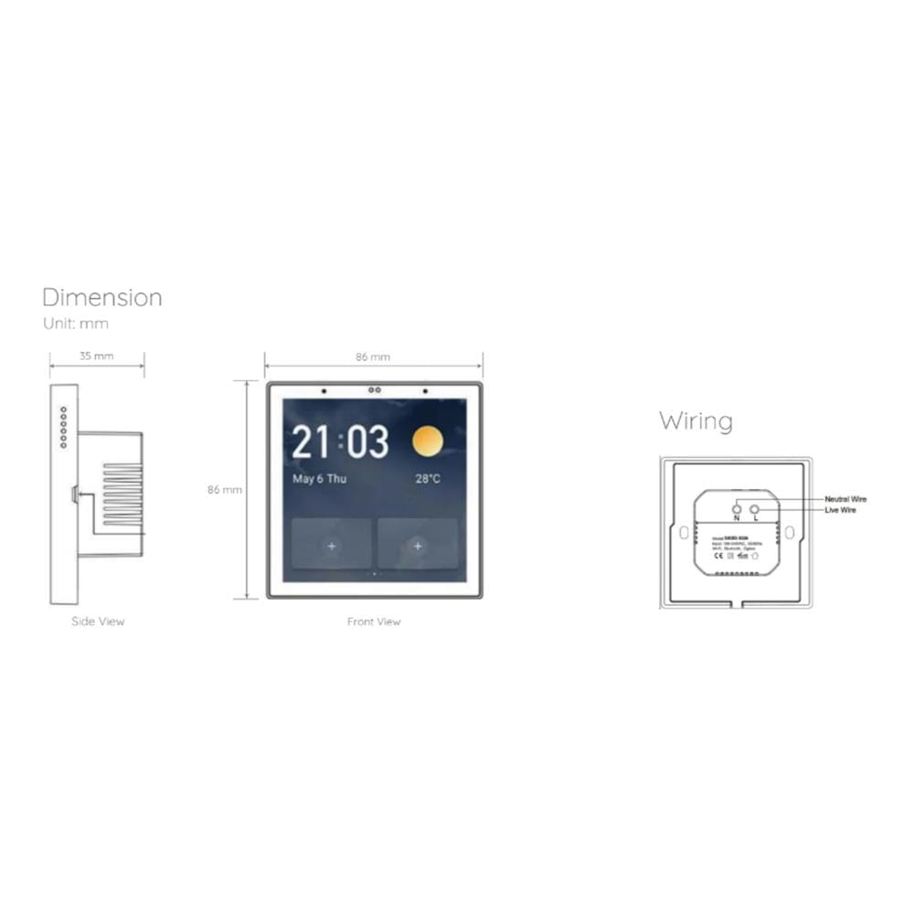 สวิตช์ไฟอัจฉริยะ SIMON SIMI7-SIMPAD-IOT-WH สีขาว
