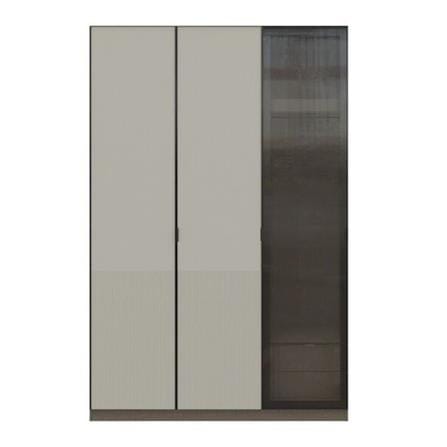 ตู้เสื้อผ้า 3 บานเปิด SB FURNITURE WHIZ 19236036 150 ซม. สีเทา_0
