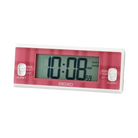 นาฬิกาตั้งโต๊ะ SEIKO CLOCKS QHL099W 1.8X4.8 นิ้ว สีแดง_0