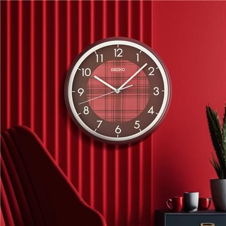 นาฬิกาแขวน SEIKO CLOCKS QHA016R 10.8 นิ้ว สีแดง_4