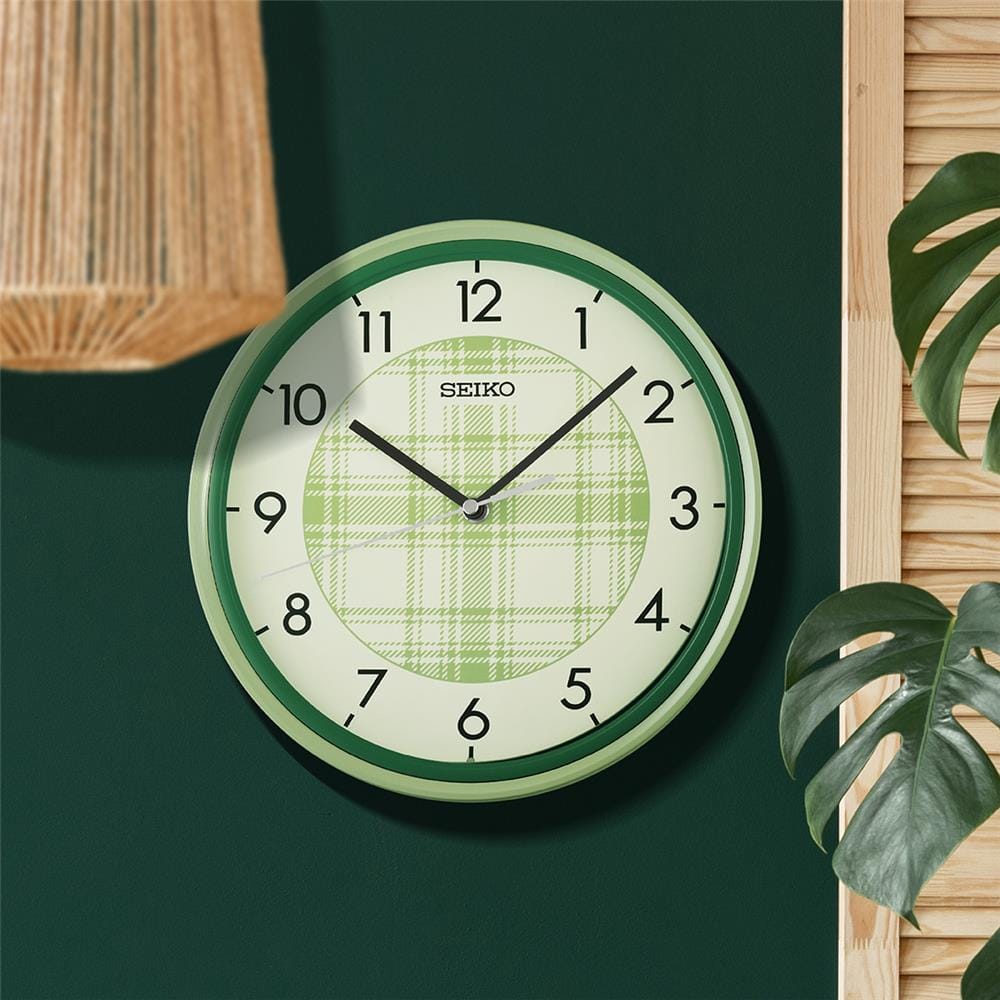 นาฬิกาแขวน SEIKO CLOCKS QHA016M 10.8 นิ้ว สีเขียว