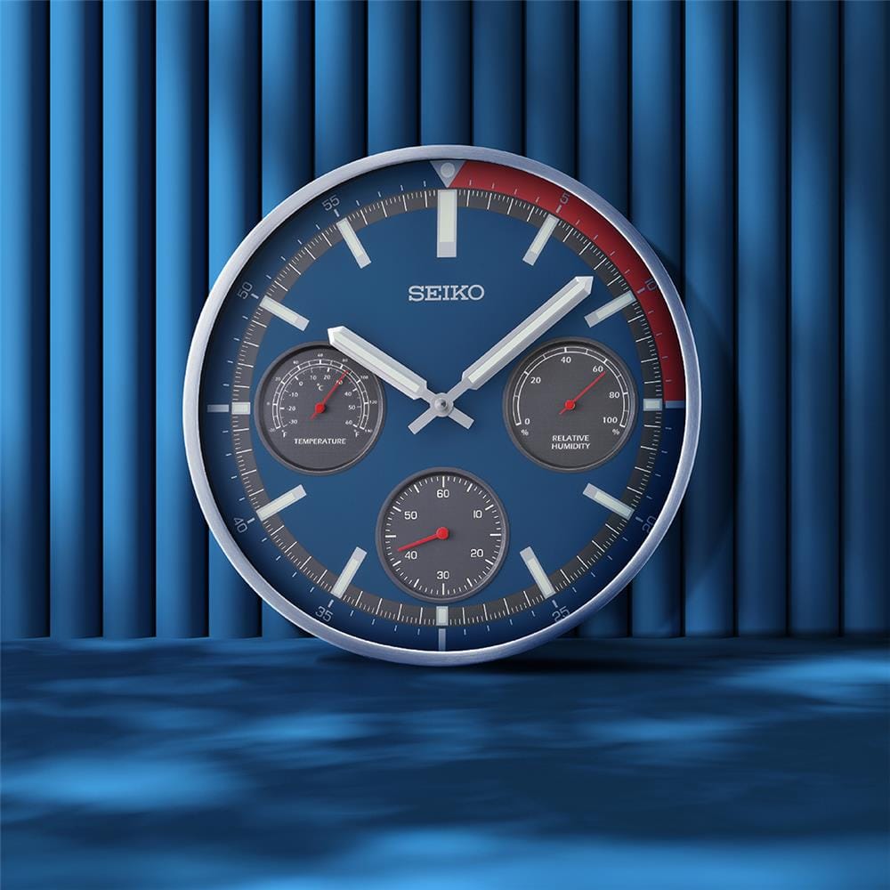 นาฬิกาแขวน SEIKO CLOCKS QXA822S 12.9 นิ้ว สีน้ำเงิน