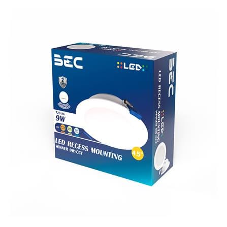 ดาวน์ไลท์ LED BEC WINNER 4.5 นิ้ว 9 วัตต์ DAYLIGHT/COOL WHITE/WARM WHITE สีขาว_3