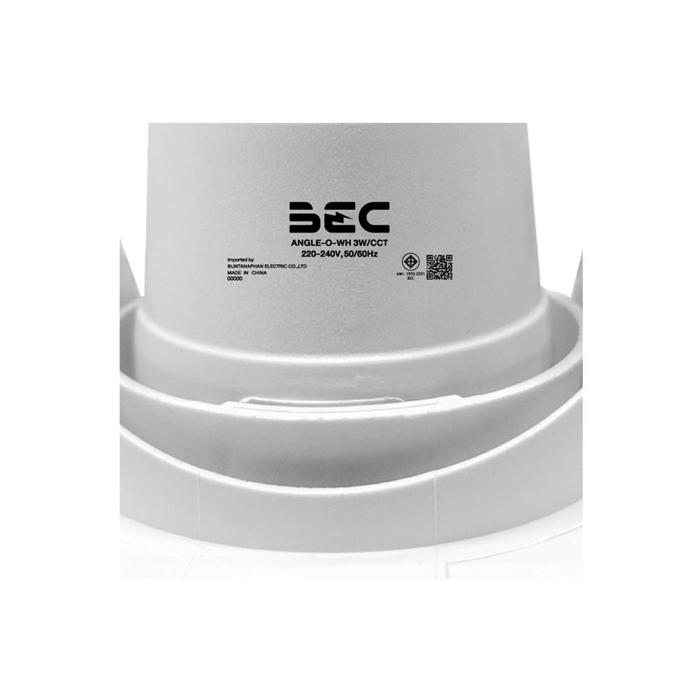ดาวน์ไลท์ LED BEC ANGLE 2.5 นิ้ว 3 วัตต์ DAYLIGHT/COOL WHITE/WARM WHITE สีขาว